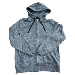 blue gray zip up hoodie